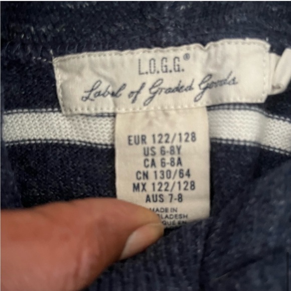 {preloved} Boy’s H & M Striped Hooded Sweater - Picture 4 of 4